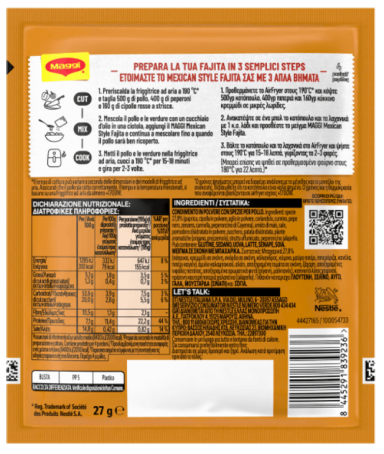 MAGGI prieskonių mišinys „Air Fryer Mexican Style Fajita“, 27 g_BOP