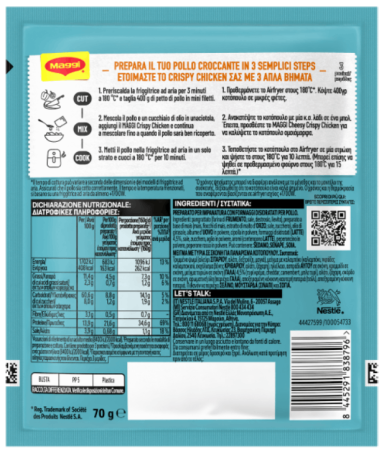 MAGGI prieskonių mišinys „Air Fryer Cheesy Crispy Chicken“, 70 g_BOP