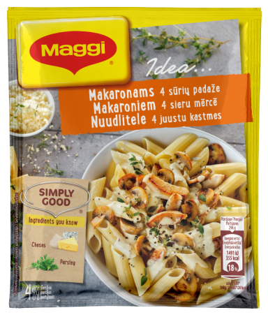  MAGGI® IDEA... Mišinys makaronams su vištiena 4 sūrių padaže 34g