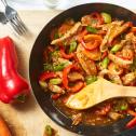 Daržovių wok su kiaulienos nugarine